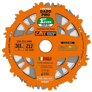01. CMT Set special DADO PRO, pentru nuturi  D=203x30; Z=12