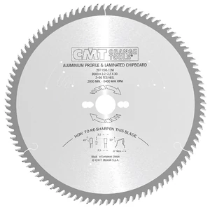 CMT Pânză circulară pentru tăiere panouri melaminate, materiale neferoase și pvc D=250-500 B=32