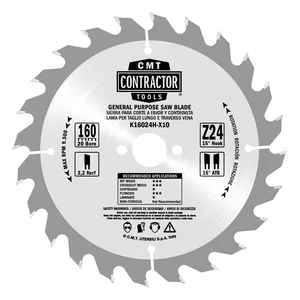 CMT Pânză circulară universală, set de 5-10 buc D=136-250 B=20-30 Z=18-48