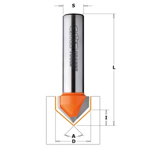 CMT  Freză în ''V '' cu unghi de 90 ° pentru nut , D=6x8; S=8