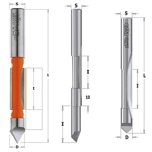 CMT Freză din carbură solidă pentru panouri decor , D=6-12,7; S=6-12,7