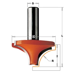 CMT Freză de rotunjire din carbură, R=6-25,4; S=12,7
