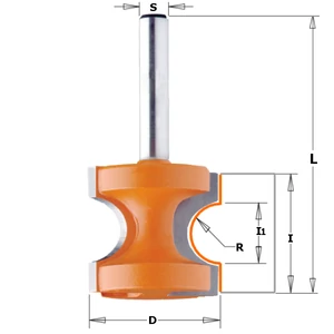 CMT Freză pentru decorarea marginilor semicirculară, R=3,2-6,35; S=8