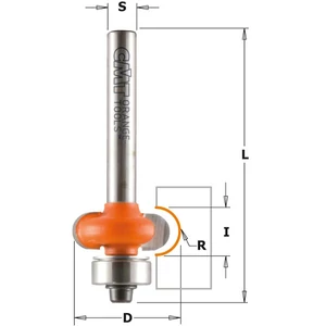 CMT Freză pentru nut sub formă de semicerc cu rulment, R=3,2-5; S=6