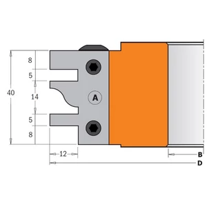 CMT Set plăcuțe amovibile,profil "A"