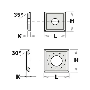 CMT Plăcuță din carbură  12x12x1,5