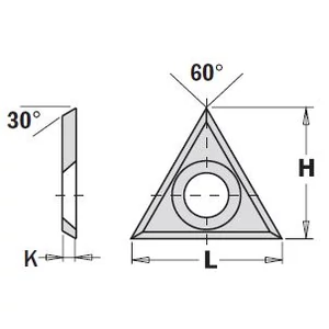 CMT Plăcuță din carbură  22x19x2