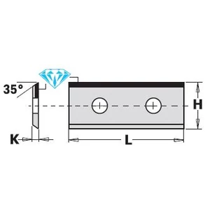 CMT Plăcuță dreaptă diamantată  30x12x1,5