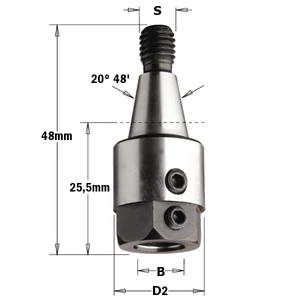 CMT Mandrină pentru mașină de găurit multiplu, S=M8/20° 48’ D=16 D2=8