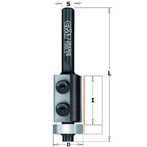 CMT Freză de copiere cu plăcuțe amovibile și rulment, D=19x12; S=6-8