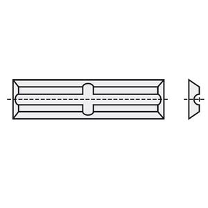 P+ Plăcuță amovibilă din carbură 20x4,1x1,1