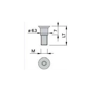 OMAS Șurub ART 480-74C M5X15 TORX T20