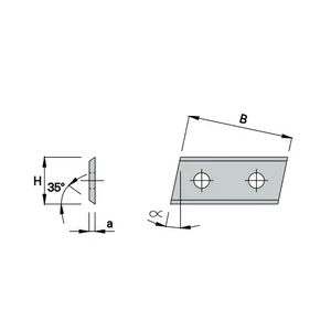 OMAS Plăcuță amovibilă din carbură 18,5x12x1,5  6°-os