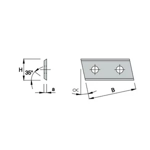 OMAS Plăcuță amovibilă din carbură 26,8x12x1,5  12°-grade