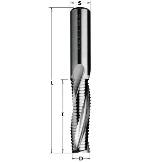 CMT Freză elicoidală din carbură solidă pentru Robland BM3000 Z3/R POS. HWM S=10x22 D=8x32x57,5 RH