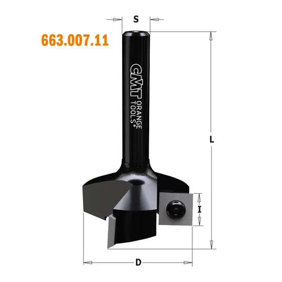 CMT Freză de curățare și planare cu cuțite amovibile, D=35, S=8