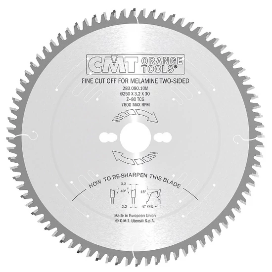 CMT Pânză circulară industrială, silențioasă pentru circular vertical D=220-350
