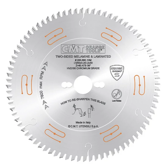 CMT Pânză circulară, industrială, silențioasă  cromată D=250/300