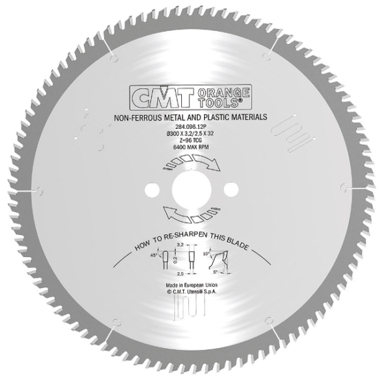 CMT Pânză circulară pentru tăiere materiale neferoase și plastic D=450/500 B=30
