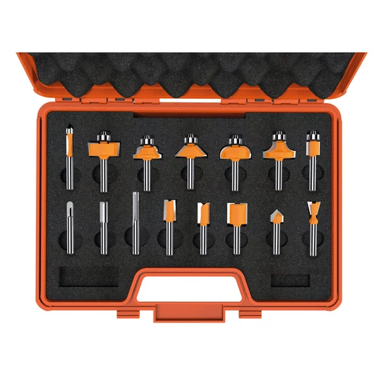 CMT Set de freze din carbură, 15 bucăți , S=8