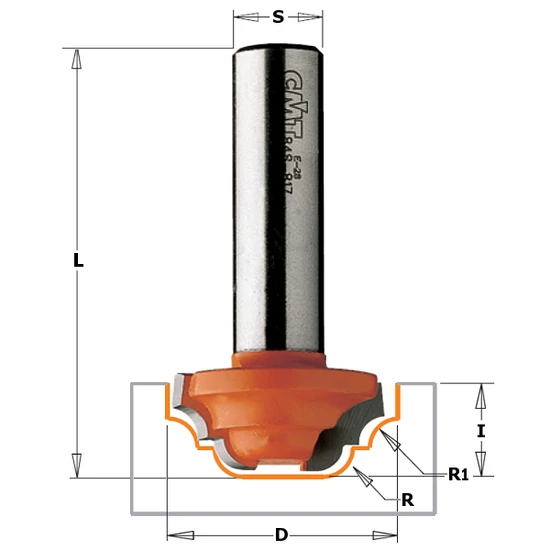 CMT Freză din carbură pentru decorațiuni, D=19-34,9; S=6-12,7