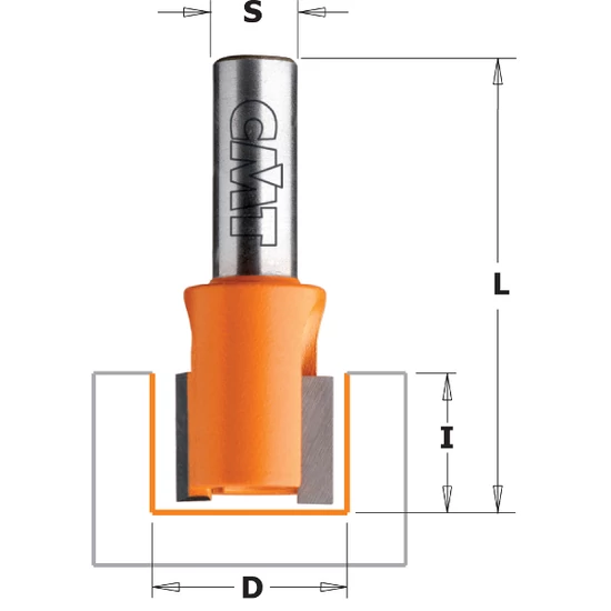 CMT Freză pentru locaș balamale plate, D=12-25; S=8