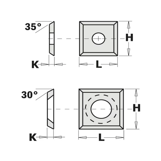 CMT Plăcuță din carbură  12x12x1,5