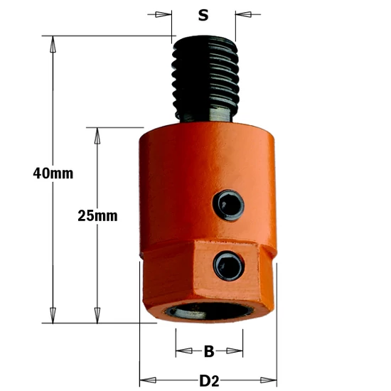 CMT Mandrină pentru mașină de găurit multiplu, S=M10 D=16 D2=8