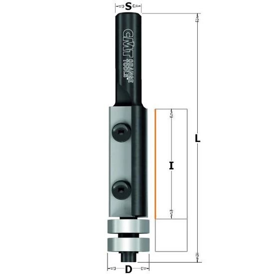 CMT Freză de copiere cu plăcuțe amovibile și rulment dublu, D=19x50; S=12-12,7