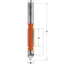 CMT Freză din carbură solidă pentru panouri decor , D=8x19; S=8