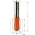 CMT Freză tip deget cu vârful rotund, D=9,5x6,4