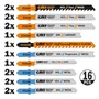 Imagine 2/2 - Set de pânze de ferăstrău industrial CMT din 16 piese pentru toate materialele