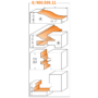 Imagine 2/4 - CMT Set freze pentru uși și sertare mobilier de bucătărie, profil 'A-B-C, S=12