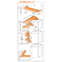 Imagine 4/4 - CMT Set freze pentru uși și sertare mobilier de bucătărie, profil 'A-B-C, S=12