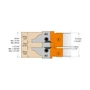 Imagine 3/12 - CMT Set freze profil-contraprofil pentru uși de interior  132x30 Z2+4