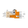 Imagine 5/12 - CMT Set freze profil-contraprofil pentru uși de interior  132x30 Z2+4