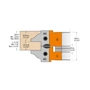 Imagine 4/12 - CMT Set freze profil-contraprofil pentru uși de interior  132x30 Z2+4