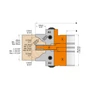 Imagine 2/12 - CMT Set freze profil-contraprofil pentru uși de interior  132x30 Z2+4