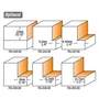 Imagine 3/3 - CMT Freză pentru falț cu plăcuțe amovibile și rulment,  IxH=12x12,7; S=6,35-12,7