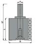 Imagine 3/4 - OMAS Freză CNC pentru falț  625-C 85X83X136 S=20X50 RH