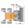 Imagine 2/4 - Omas K421-29 Grup de freze pentru uși de interior, d=30 R3 44-54mm